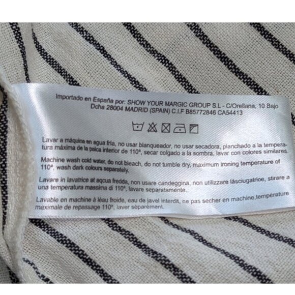 Compañía Fantástica Striped Cotton Sleeveless Cutout Midi Dress – Size S - Picture 4 of 11